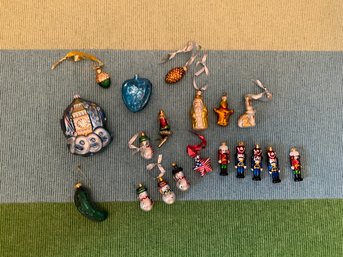 Lot Of Assorted Glass Christmas Ornaments