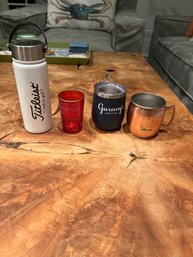 Titleist Water Bottle, Gurneys Montauk Cool Cup Juice Glass And Met Open Cup