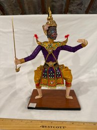 Vintage Asian Thailand Bangkok Thai Rama Khon Lakhon Art Folk Dance Doll Figure