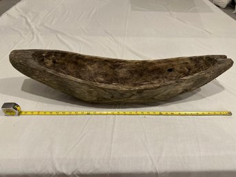 36 In Hand Carved Wooden Boat Planter