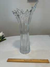 Vintage 16 Inch Glass Sylvia Clear Vase Fortunoffs