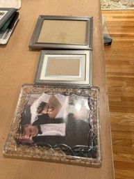 Large Glass Frame Two Metal Frames Glass Frame Is 12x11
