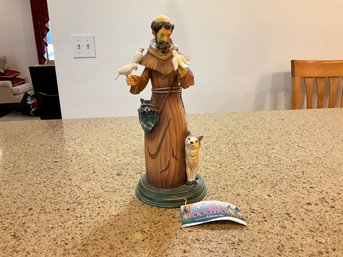 Wood Works Saint Francis Of Assisi With Animals In Valgardena Wood By Roman Inc