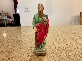 Antique Depositato St Jude Statue Made In Italy Figure
