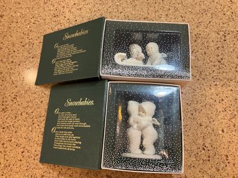 Lot Of 2 Dept. 56 Snowbabies Department 56 New In Box  I Need A Hug And Down The Hill I Go