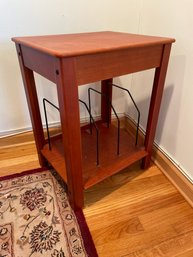 Vintage Wood Table For Record Albums