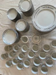 Monarch Fine China, Service For 16, Plates, Salad Dishes, Salad Bowls, Soup Bowls Coffee Cups, Cream And Sugar