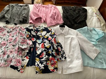 Lot Of 7 Ladies Dress Coats Over Coats Size Large XL And 16