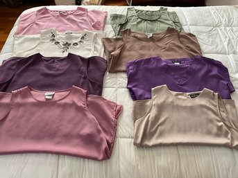 Lot Of 8 Ladies Dress Tank Tops Size Large And XL