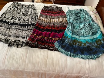 Lot Of 3 Ladies Forbidden Maxi Skirts Size Large