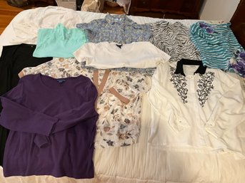 ASSORTED Lot Of 10 Ladies Tops Size 16 And XL Shirts