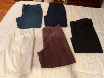 Lot Of 5 Pairs Of Ladies Pants Size 18