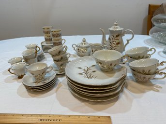 Lot Of White And Gold Demitasse Tea Sets As Pictured Please See Photos
