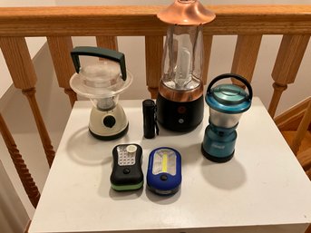 Lot Of Battery Operated Lanterns And More