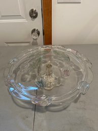 Mikasa Art Stunning Crystal 14 Tulip Tivoli Footed Cake Plate Excellent Condition Beautiful Piece