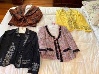 4 Vintage Ladies Dress Coats Size Medium And Large Dry Cleaned