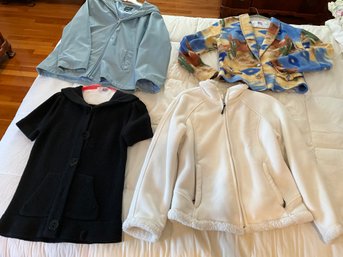 Lot Of 4 Ladies Coats And Sweaters Size Medium
