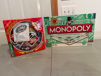 Parker Brothers Monopoly Brand New Un Opened And Mattel Uno Game Also New Great For The Kids No Matter Age