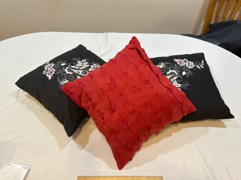 Lot Of 3 Throw Pillows As Pictured 17x17 Inch