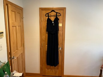 Evanese Navy Blue Gown Dress Size XL Extra Large