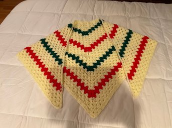Awesome Vintage Handmade Crochet Shawl