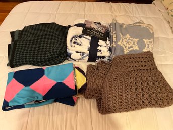 Lot Of 5 Throw Blankets