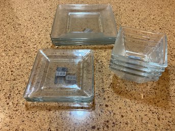 Crisa Glass Snack Set Small Bowls And Plates 12 Pc. Set