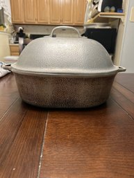 Vintage Century Metalcraft Corp Silver Seal Hammered Aluminum Dutch Oven Collectable Great Conversation Piece