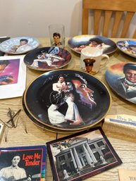 Vintage Elvis Presley Collection, Stamps, Plates Plaque Cups Memorabilia See All Photos
