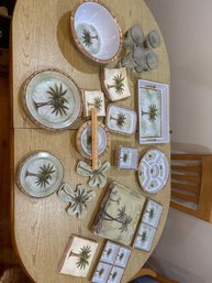 Large Outdoor Melamine Palm Tree Party Dishes Bowls Serving Pieces Set  See All Photos
