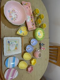 Mix And Match Easter Dishes Bowls Mugs Serving Pieces Vase Table Decor See Photos