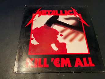 Metallica-kill Em All 1983 Release Vintage Vinyl Record Album