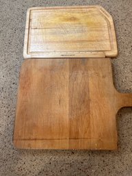 Lot Of Two Cutting Wooden Cutting Boards