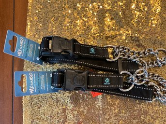 2 X Max And Neo Chain Mary Dog Collar Size Large 19 - 24.5 Inch  New With Tags