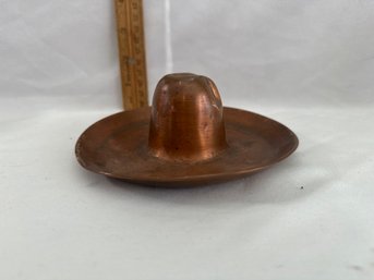 Vintage Ashtray Copper Cowboy Hat Ashtray