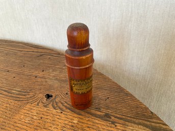 1920s Ahmed Soliman Perfume Bottle Turned Treen Perfume Container