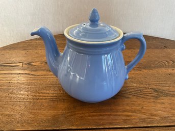 Rare Vintage Teapot In Cornflower Blue With Matching Lid