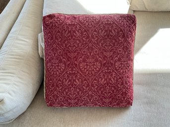 Pretty Maroon Throw Pillow With Rope Edging