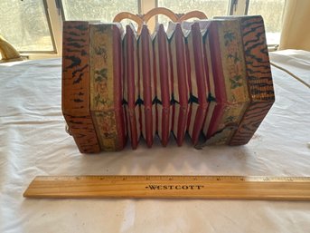 Early 20th Century Concertina Squeeze Box Needs To Be Cleaned Up Some Repair Great Antique Decor
