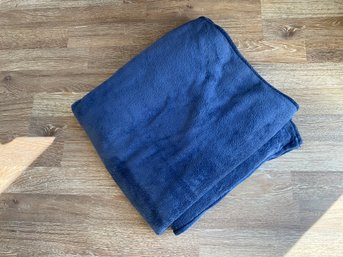 Calvin Klein Navy Blue Queen Fleece Blanket