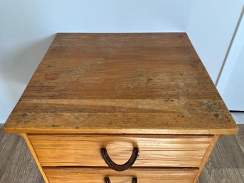 Ranch Oak Western Bed Side Table End Table