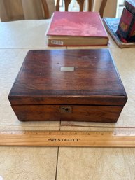 Small Wooden Lockable Box All Hardware For Repair Included