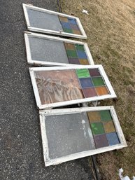 44 By 22 Inch Stained Glass Windows Great For Artists Project  Two Pains Have Cracks