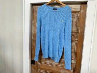 Polo Ralph Lauren Light Blue Ladies Sweater Size XL