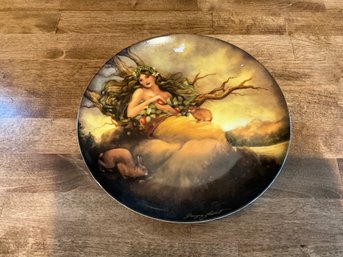 Vintage The Four Ancient Elements Collectible Plate (Earth) By Georgia Lambert