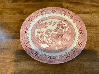 Churchill Willow Rose Pink Red And White 10 Inch Plate