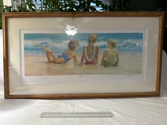 34x19 Inch LUCELLE RAAD Lazy Days Seriolithograph Pencil Signed Numbered Matted Framed