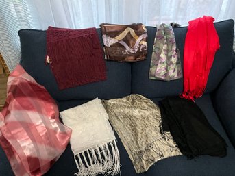 Lot Of 8 Scarfs Ladies, Dress, Scarves