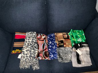 Lot Of 8 Ladies Scarfs Scarves