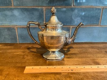 Vintage  Silver On Copper Teapot Coffee Pot